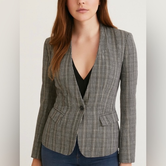 Premise Studio Plaid Blazer 6 Tailored Preppy Academia old money office siren - Picture 1 of 12